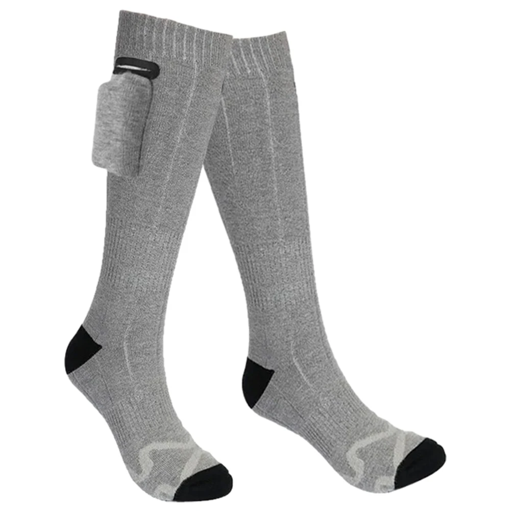 Unisex Electric Heated Socks Breathable Thermal Stockings Washable Rechargable for Outdoor Camping Hiking