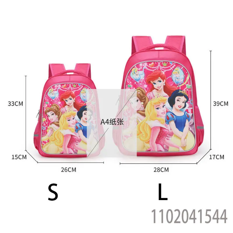 Disney Princess Schoolbag for Girls Kindergarten Primary School Student Waterproof Cute Backpack Large Capacity Multi-function