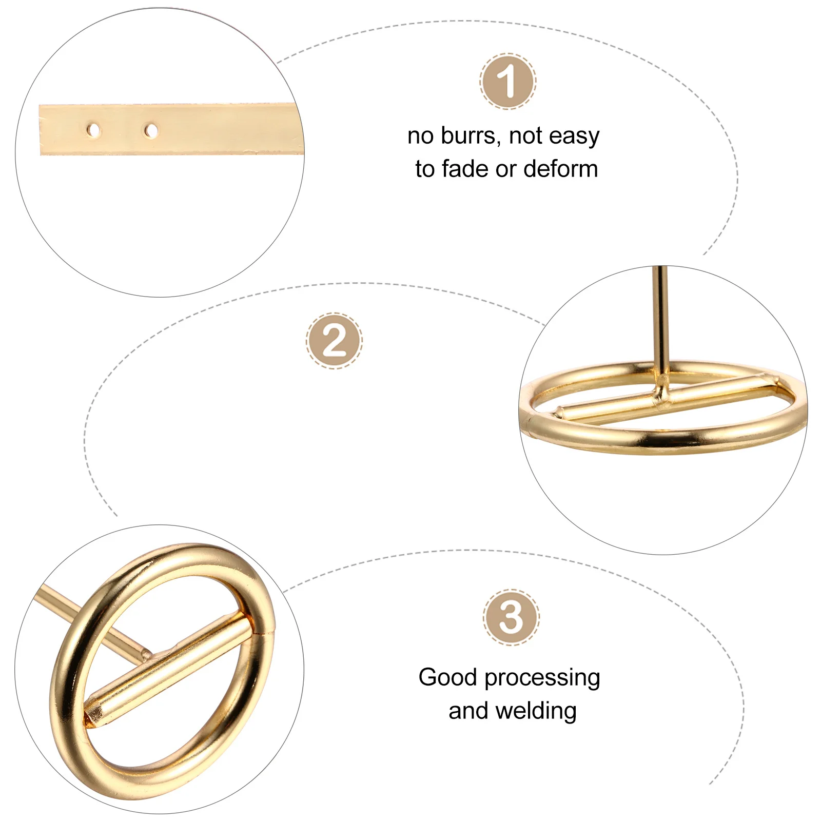 

2Pcs T-Shaped Jewelry Display Racks Durable Earring Display Supports Golden Creative Storage Stand for Retail