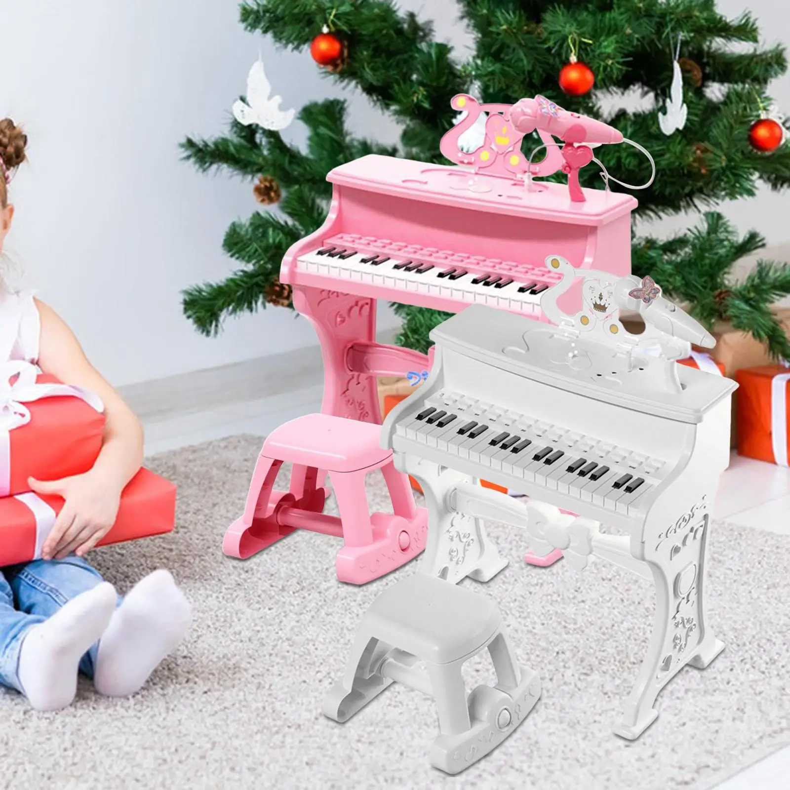 Kids Keyboard Piano Playable with Microphone Educational for kids Boys