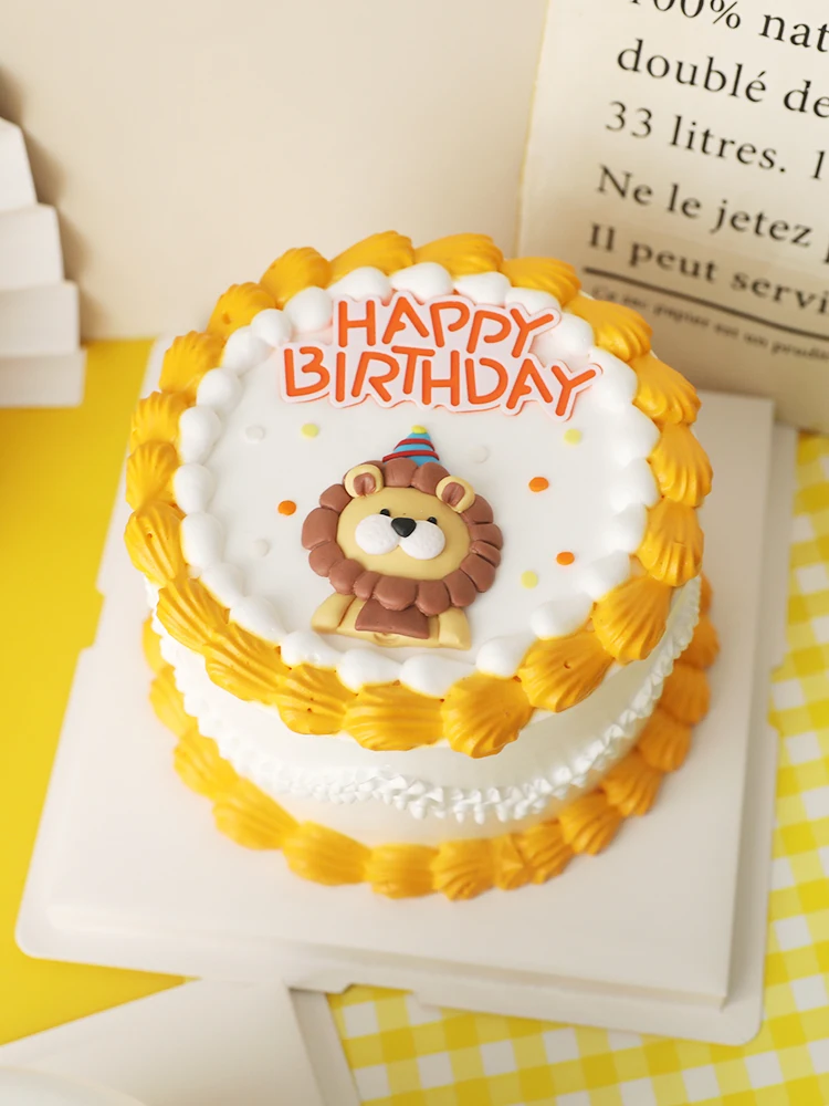 Birthday Cake Decoration Cartoon Leo Baby Lion Cake Topper Kids Balloon Safari Birthday Supplies Animal Cake Topper Kids Favors