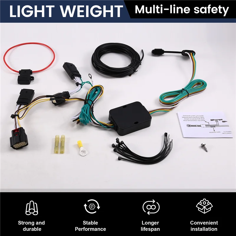 

4-Pin Trailer Wiring Harness Kit For Jeep Wrangler JL 2018-2024 Gladiator 2020-2024 Replace 56407