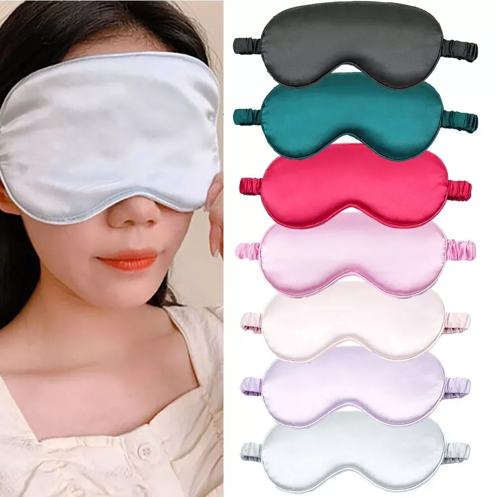 Imitated Silk Satin Sleeping Masks Eye Patch Shade Cover Blindfold for Travel Rest Relax Eye Care Sleeping Shield