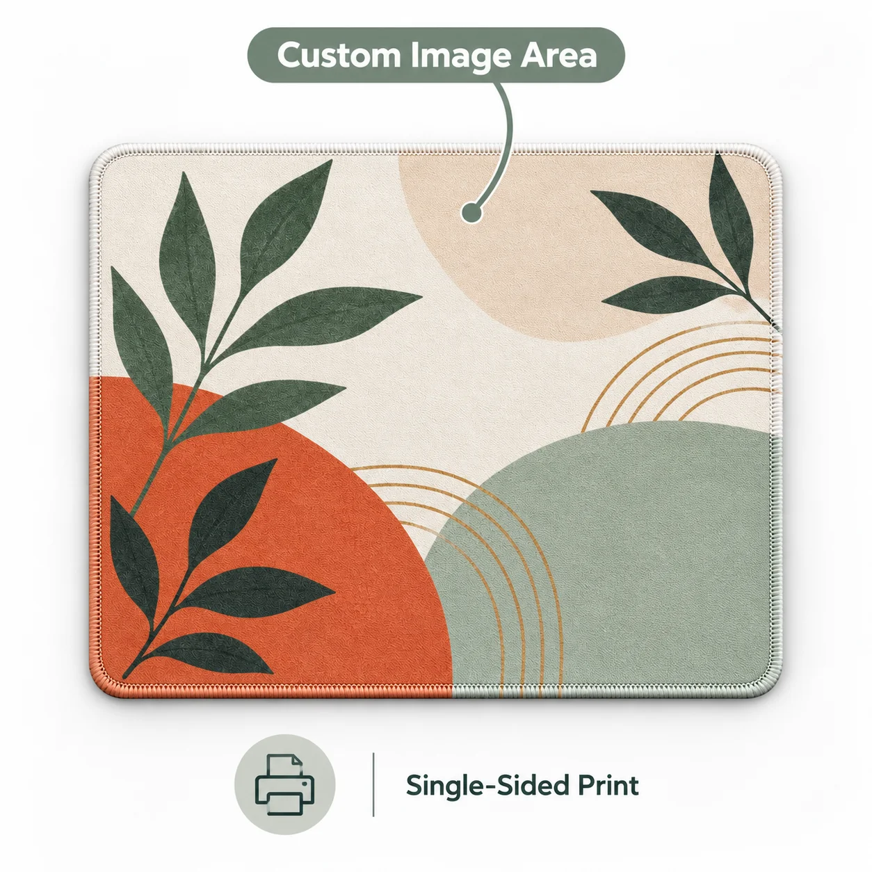 Custom Mouse Pad Single‑Sided Print Non‑Slip Rubber Base Portable Foldable Desk Mat Smooth Surface for Office Home Gaming Person