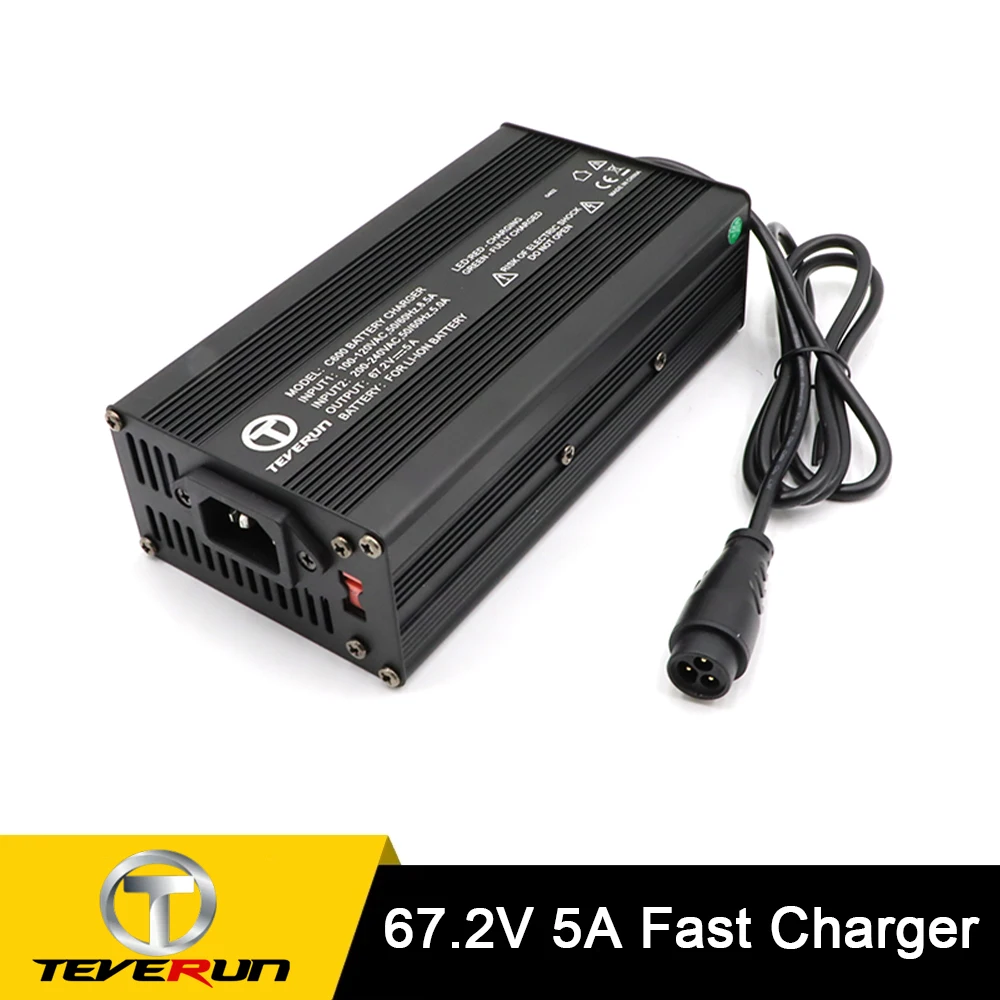 Original 67.2V 5A Fast Charger For Teverun Fighter 11 Electric Scooter 3-Pin Certified No-Certified Version Charger Parts