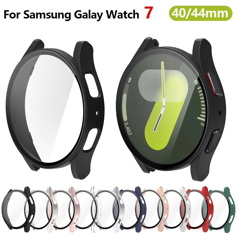 

Case+Glass Cover for Samsung Galaxy Watch7 40mm 44mm Screen Protector Dust-Free Bumper Shell Protective Case