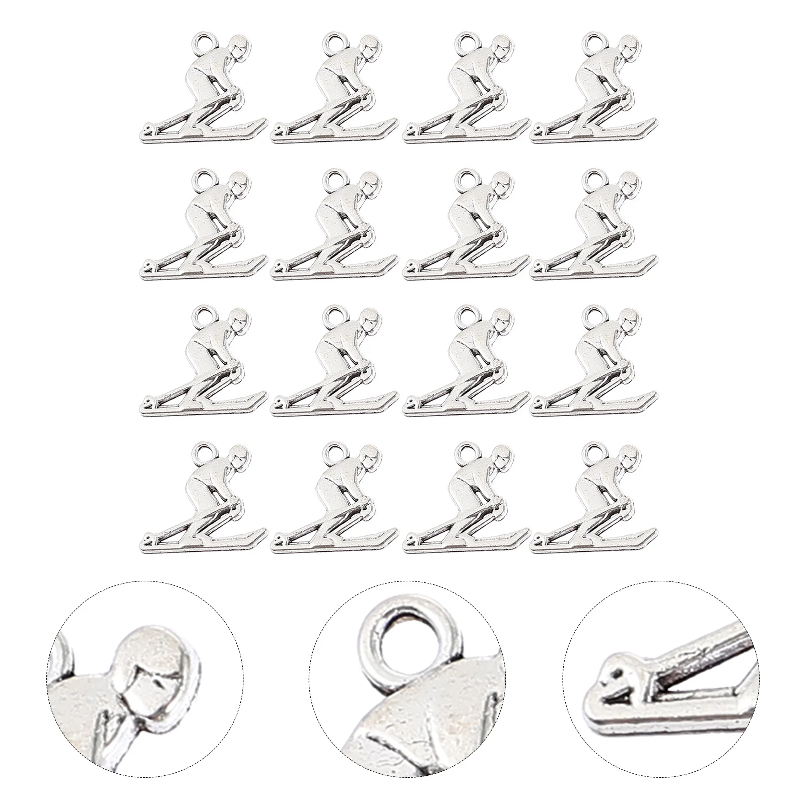 20 قطعة سحر التزلج لصنع المجوهرات الرياضات الشتوية حلقة رئيسية اكسسوارات سوار قلادة القرط لوازم سحرية مجوهرات الحرفية