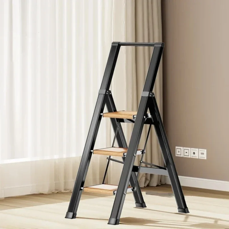 

Safe Multifunctional Aluminum Alloy Ladders Folding 2/3/4 Step Stools Herringbone Ladder For Home Thickened Telescopic Staircase