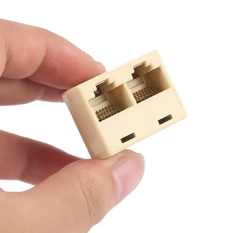 Splitter 1 To 2 Ways RJ45 Female Splitter LAN Ethernet Network Connector Extender Adapter Plug Connector Adapter