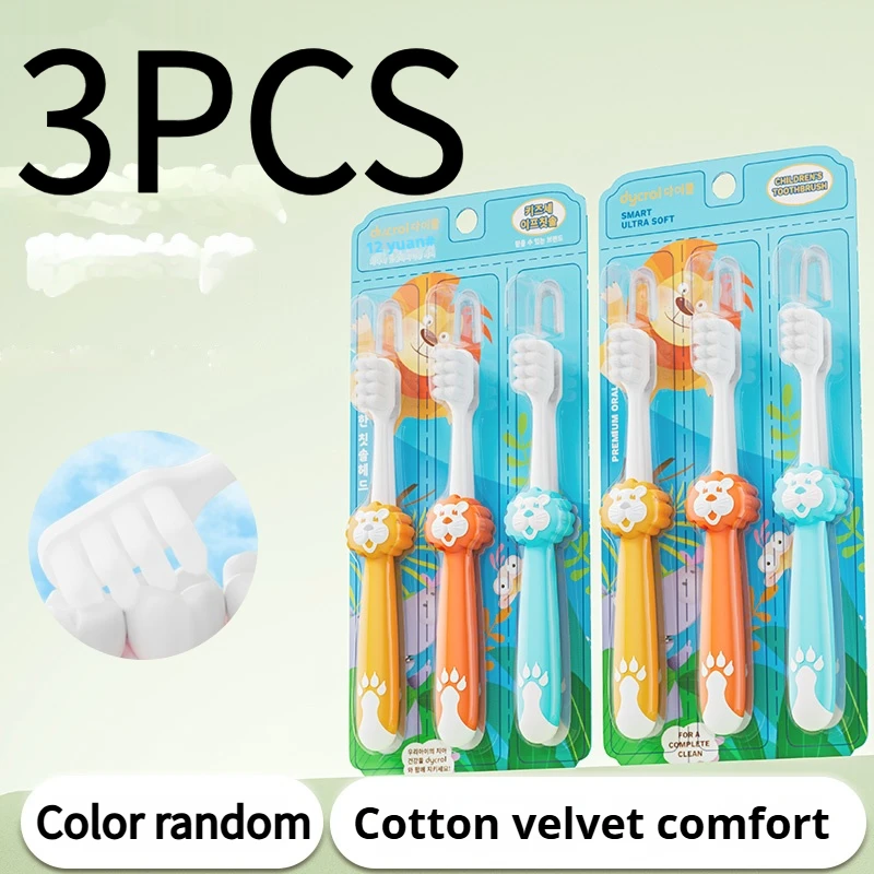 

3 Pieces/1 Box of Children's Toothbrushes That Do Not Hurt the Gums, a Must-Have for Home Use, Soft-Bristle Toothbrushes for Cleaning and Protecting Gums, Children's Bristle Toothbrushes, Creative and Unique Toothbrushes, Great Gift Items