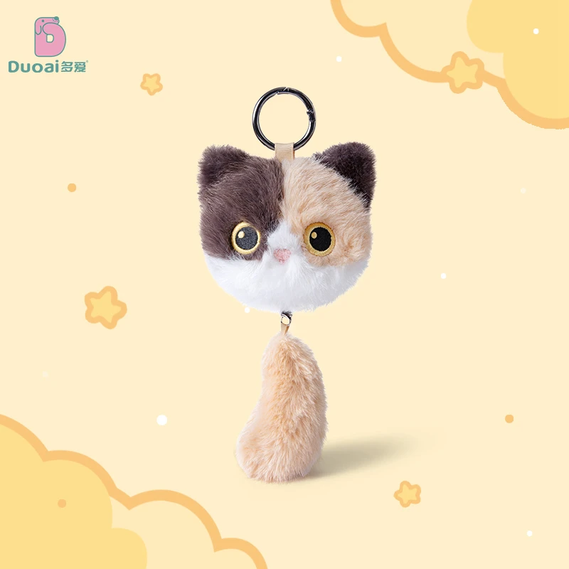 4 ألوان Kawaii صغيرة محبوب القط الأسود أفخم دمية الكرتون محشوة كرة مستديرة القط بلوشي الفتاة حقيبة المفاتيح قلادة اللعب