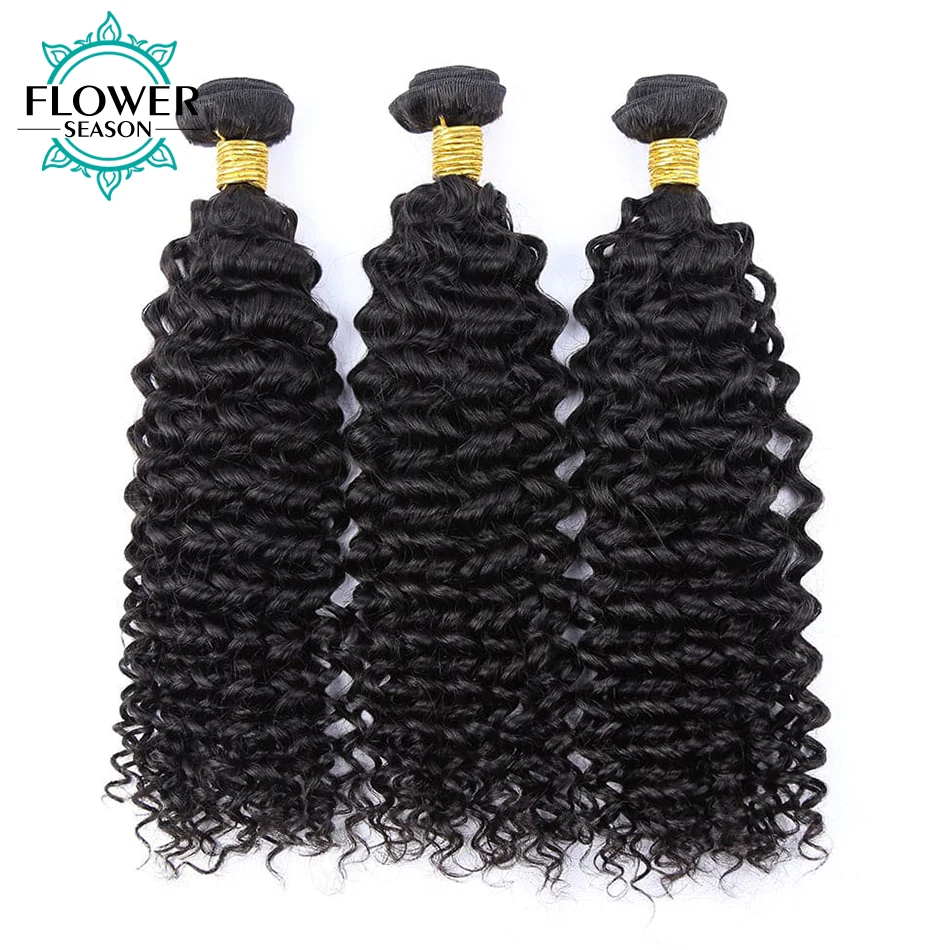 Human Hair Bundles Deep Curly Weaving Bundles Hair 1 3 4 Bundles Remy Hair Extensions Double Weft Wholesale 100g/Bundles