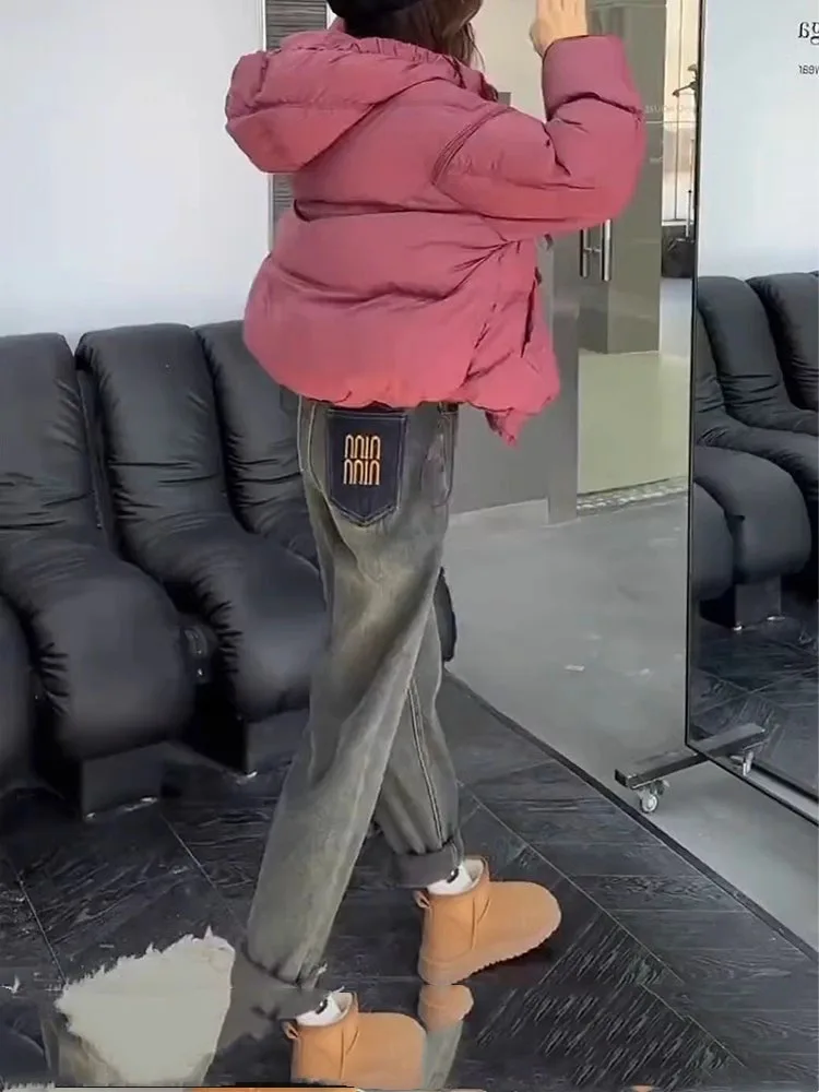 

Женские джинсы-харлан из денима с высокой талией, укороченные, в стиле «папиных» брюк, «огурец», «груша», больших размеров, осенние, новинка, европейский стиль