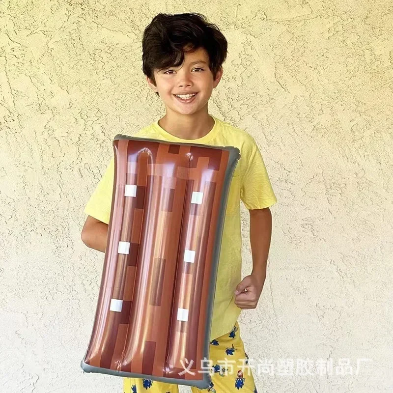 لعبة نفخ ألعاب احتفالات Minecrafter الماس السيف Pickaxe لينة بكسل تأثيري الدعائم بالون ترايدنت درع الاطفال معركة لعبة