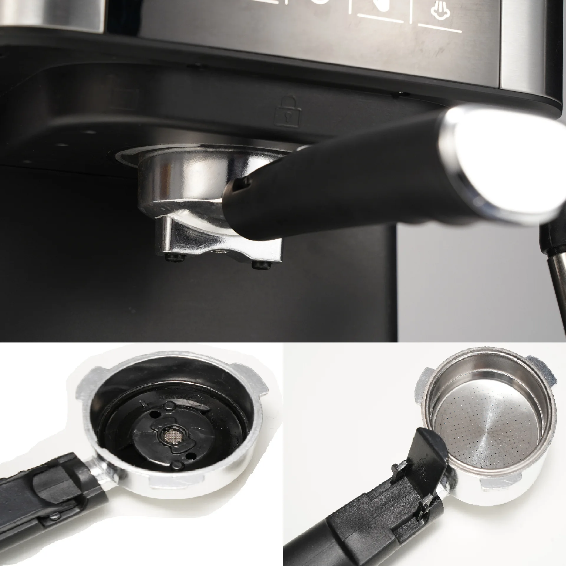 Fully Automatic Italian Espresso Machine Stainless Steel Touchscreen Pump Pressure Milk Frother Coffee Machine