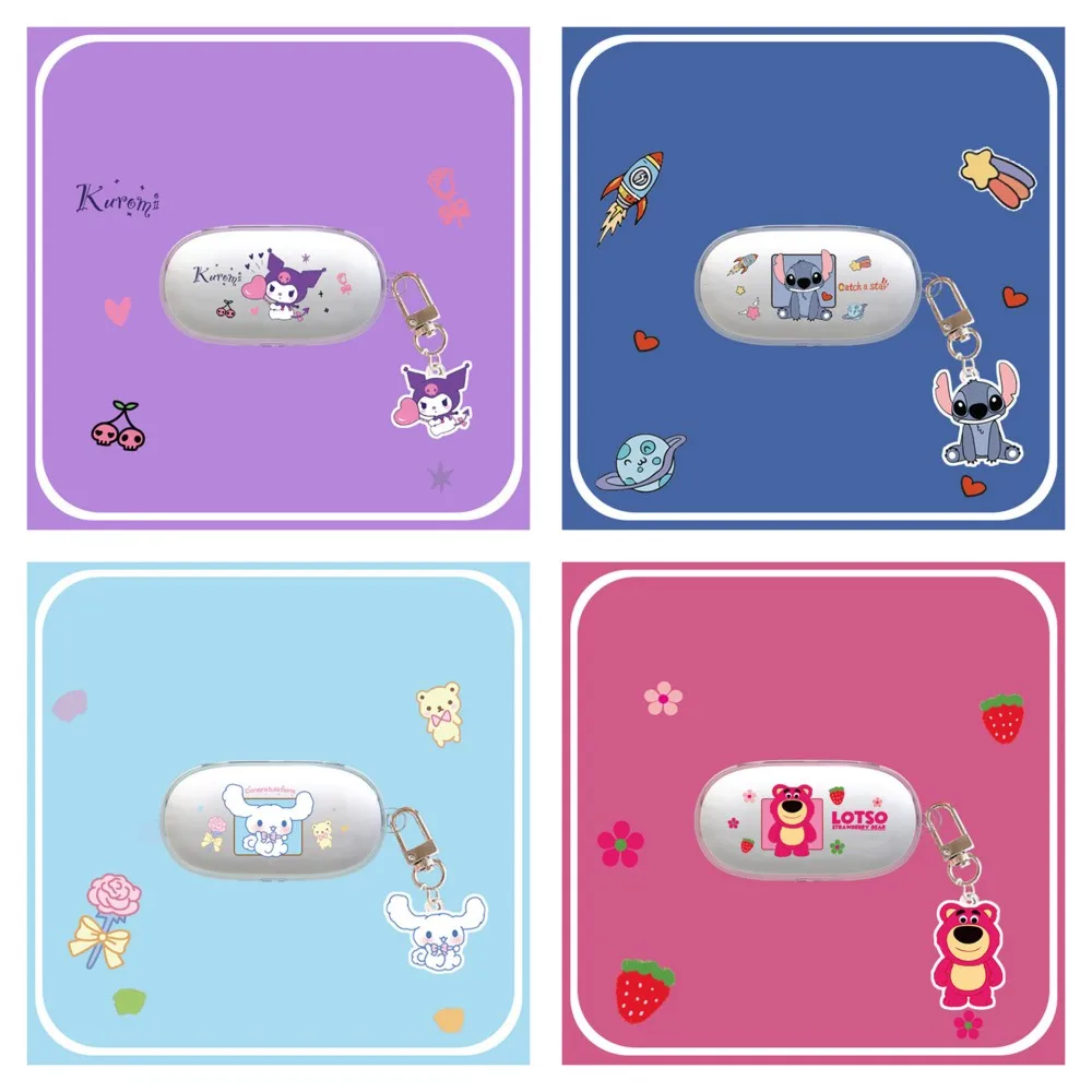 Hot Cute Cartoon Anime Role Kuromi Earphone Cover for Huawei Freebuds SE Earphone Wireless Headphone Case Box with Pendant