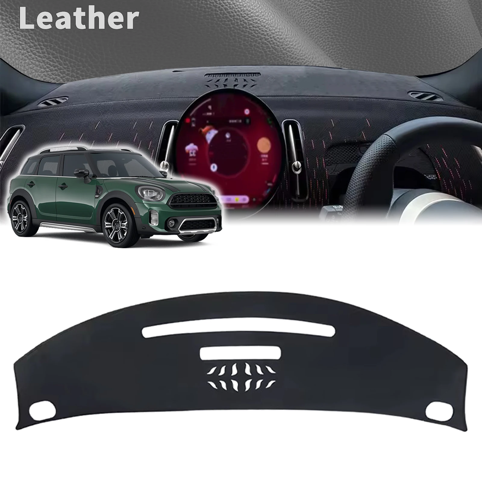 

for MINI Cooper U25 Countryman 2026 2025 2024 Car Dashboard Cover Dashmat Non‑Slip Protective Dash Mat Pad Auto Accessories