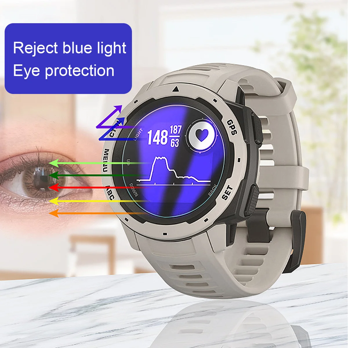 

6Pcs Screen Protector for Watch Premium Tempered Glass Film Clear Scratch Resistant Dust Proof Easy to Apply Compatible with