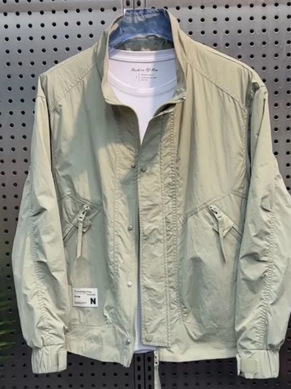 

Trendy Workwear Jaet Men's Autumn 2024 New Stand Collar Faionable Versatile Windproof Casual Top Zipper Decoration Polyes...