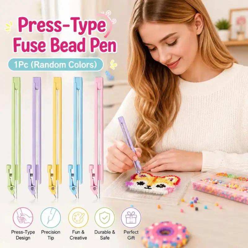 Perler Pen Press Type Long Needle Design User-Friendly Perler Bead Craft Tool for Kids School Art Class