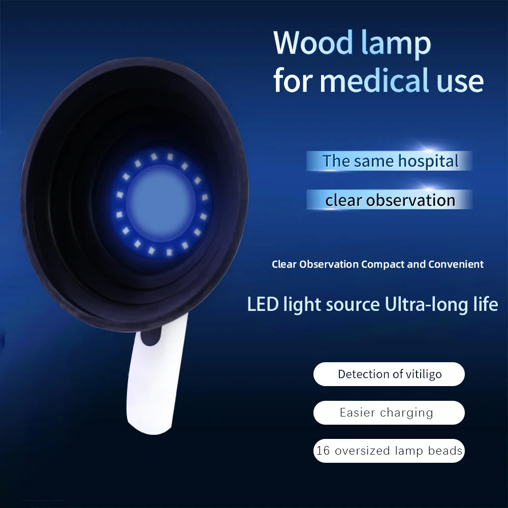 Wood UV Lamp Skin Appraisal Analyzer Vitiligo Testing Magnifying Machine Greyness Tinea lampara wood‘s USB charging