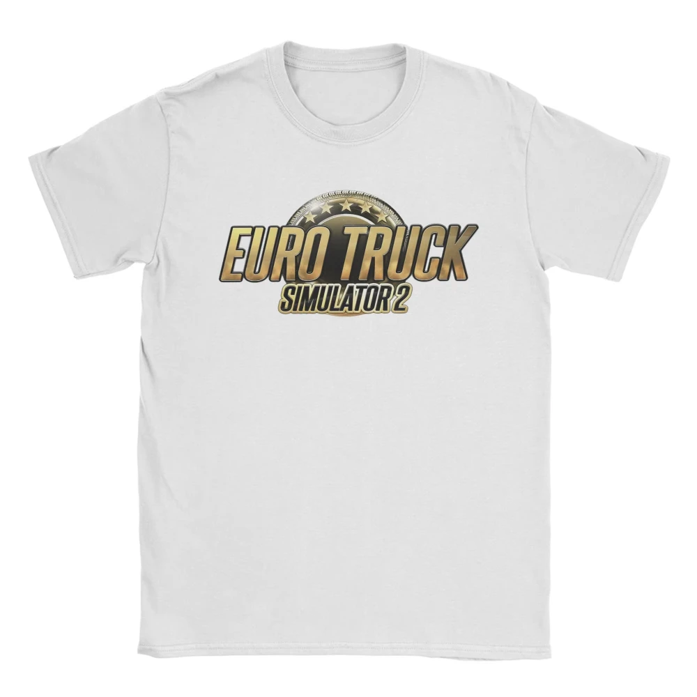 Euro Truck Simulator 2 themed men's T-shirt casual short-sleeved crew neck  All-season streetwear loose-fitting casual top