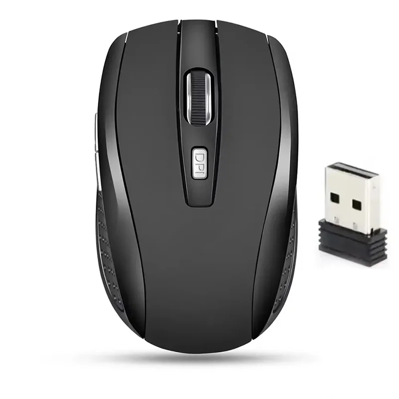2.4G Wireless Mouse Portable Ergonomics Mouse Mobile Optical Office Silent Mouse Adjustable 1600DPI Levels For Notebook Laptops