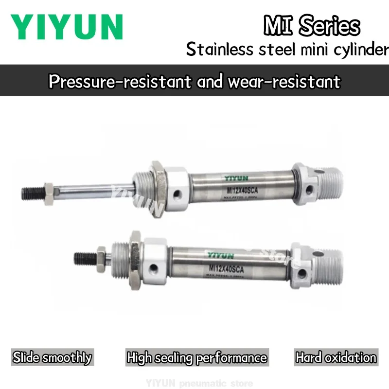 

Мини-цилиндр MIC8/10/12/16/20/25/32/40X25SCM/X50X75X100X125X150X175X200X225X250X275X300X350X400X450X500 MI серии YIYUN