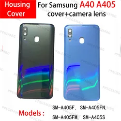 NEW A40 For Samsung Galaxy A40 A405 Back Battery Cover Rear Door Lid Shell chaiss Phone Housing Case Camera Lens Ahesive Sticker