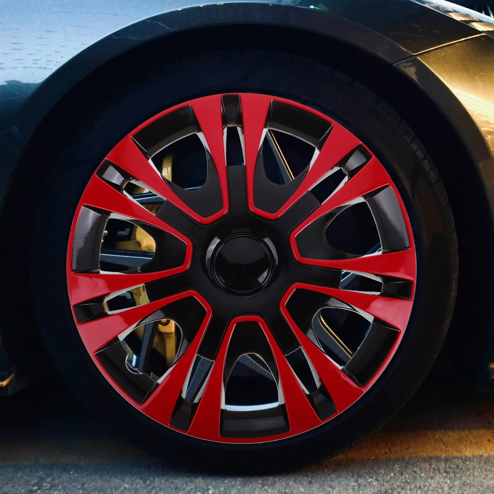 

Universal 13 Inch Caps Car Wheel Cover Auto Accessories Durable Pp Waterproof Trailer Compatible Rim Cover Replacement