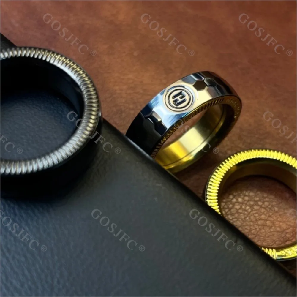 HALOOPLAYER EDCリングスピナー フィジェットトイ 大人向け 不安解消 メタルトイリング