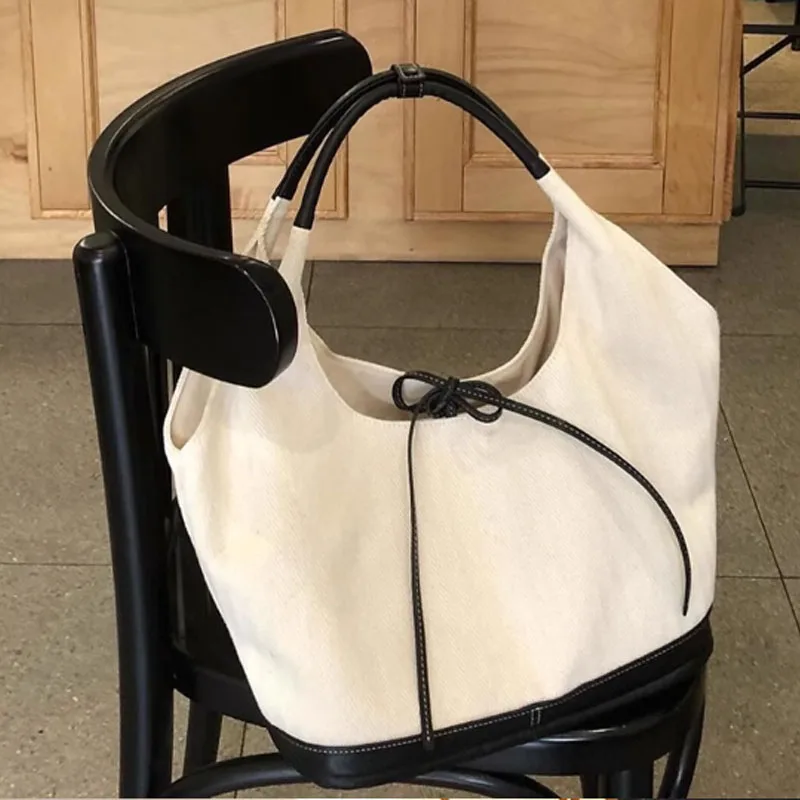 Sac fourre-tout en toile de grande capacité pour femme, sac sous les bras, sac initié au commpiedmont, rétro, E27, nouveau, 2025