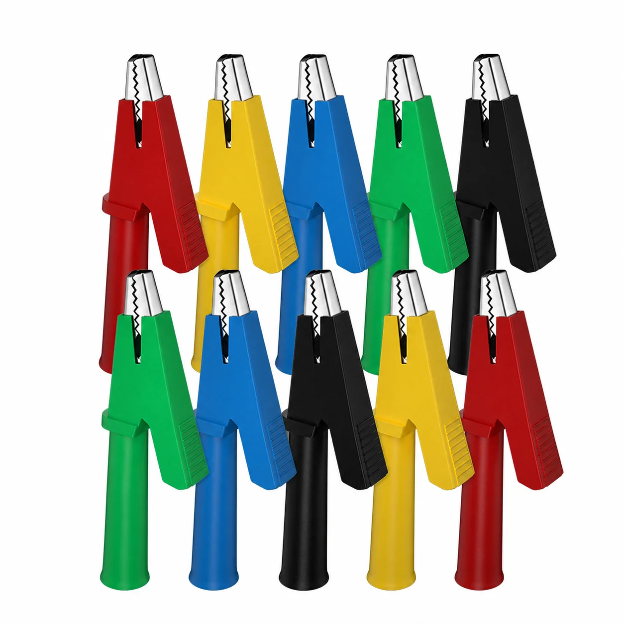 5Color 380V 20A Crocodile Alligator Clips Safety Test folders For 4mm Banana Plugs