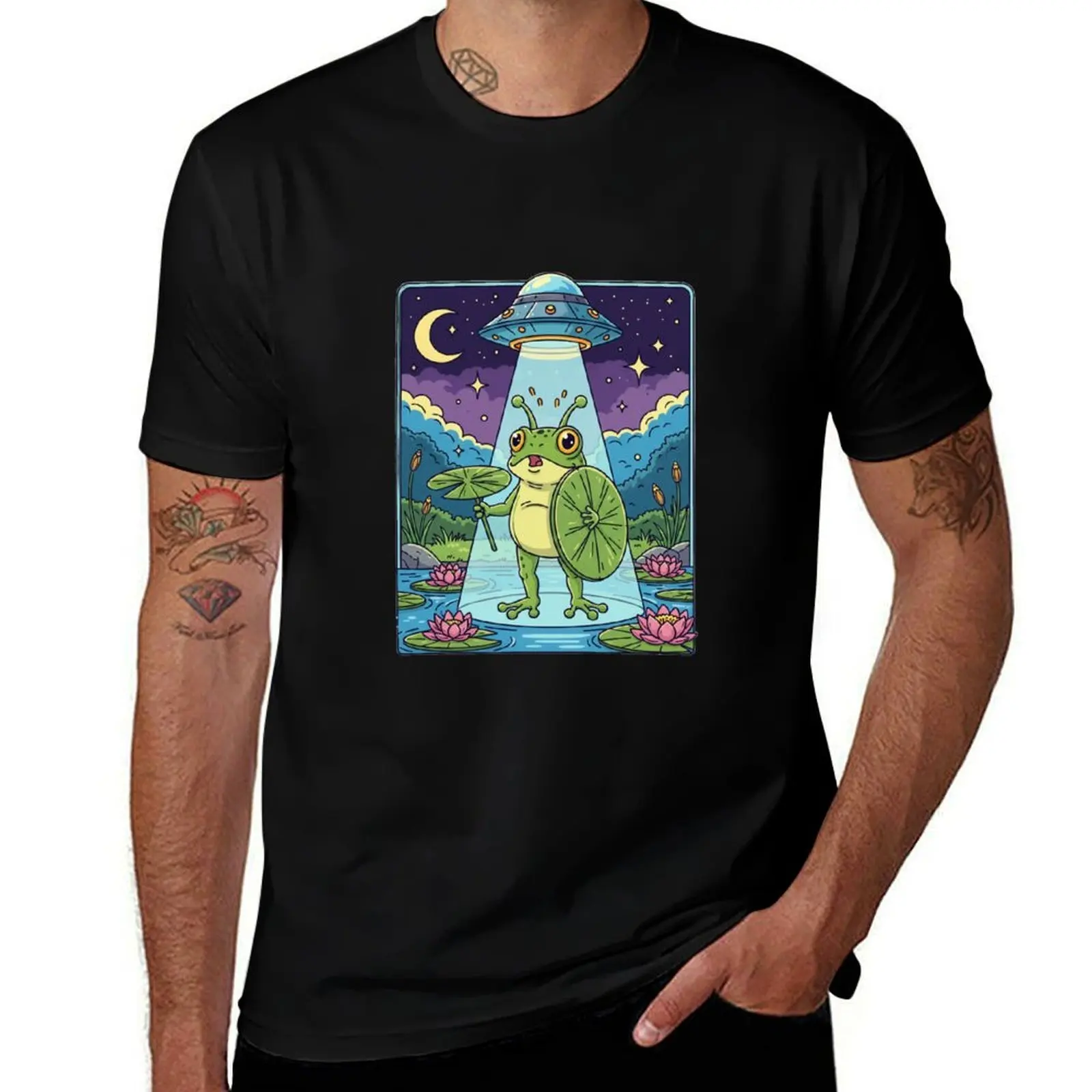 

Take Me to Your Pond! Funny Alien Frog T-Shirt basketball graphic tees boys animal print clothes mens t shirts casual stylish