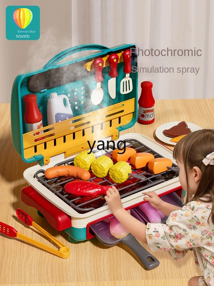 Cx Kinder grill Farbwechsel Küche Baby Kochen Simulation Spieße Rack Spielhaus Spielzeug