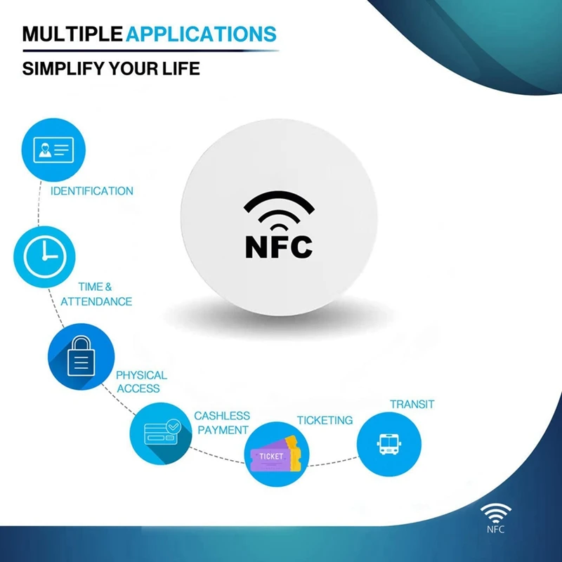 XTECH NFC Tags, NFC Cards,215 NFC Tag Rewritable 215 NFC Coin Cards Compatible ,NFC Enabled Mobile Phones And Devices