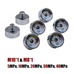 Mini Gauge Manometre 25mm 1inch Hand Pump Valve Accessories Regulator Diving M10*1 M8*1 5MPa 10MPa 20MPa 30MPa 40MPa
