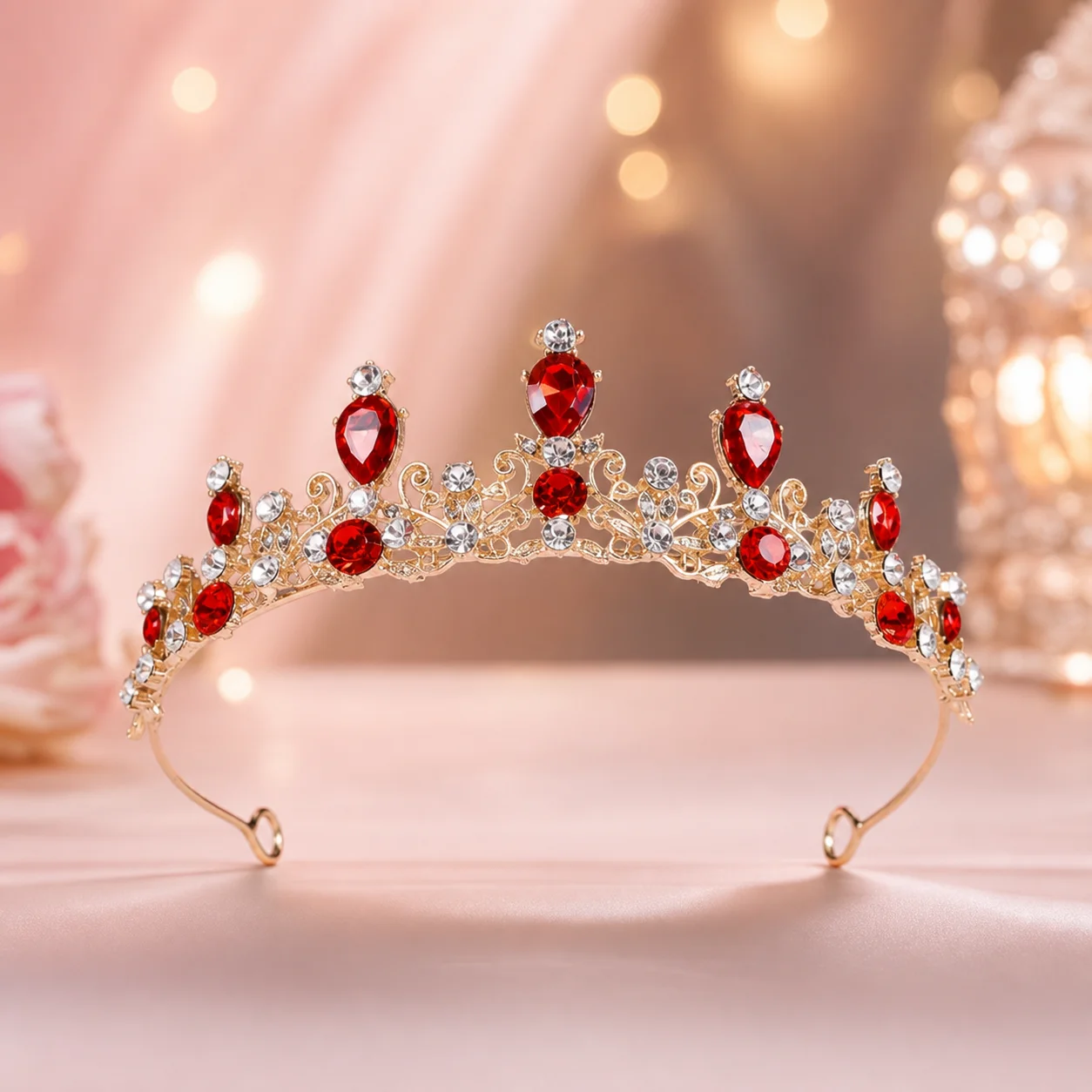Little Girls Sparkly Rhinestone Tiaras and Crowns Light Luxury Princess Diadem Women Birthday Party Hair Jewelry Ornaments - view 6