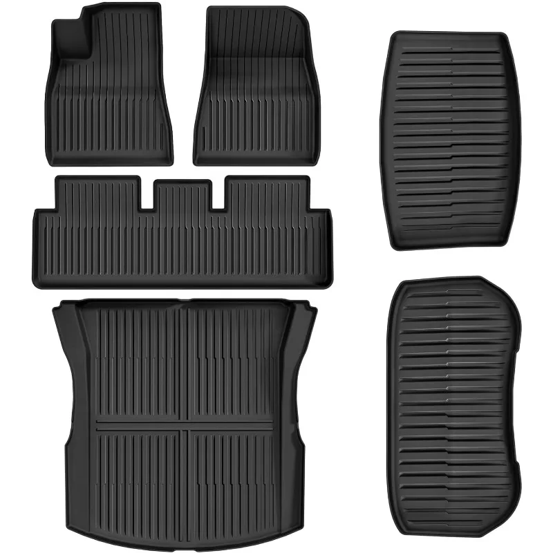 US Floor Mats Fit for 2020-2023 Hyundai Sonata / 2021-2024 Kia K5 (Only FWD Models), Black 1st & 2nd Floor Mats Set