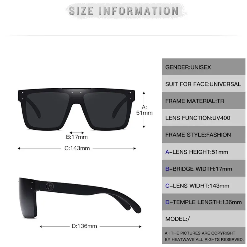 Gafas de sol polarizadas para deportes al aire libre, gafas de ciclismo, película real de alta calidad, HW03, superventas