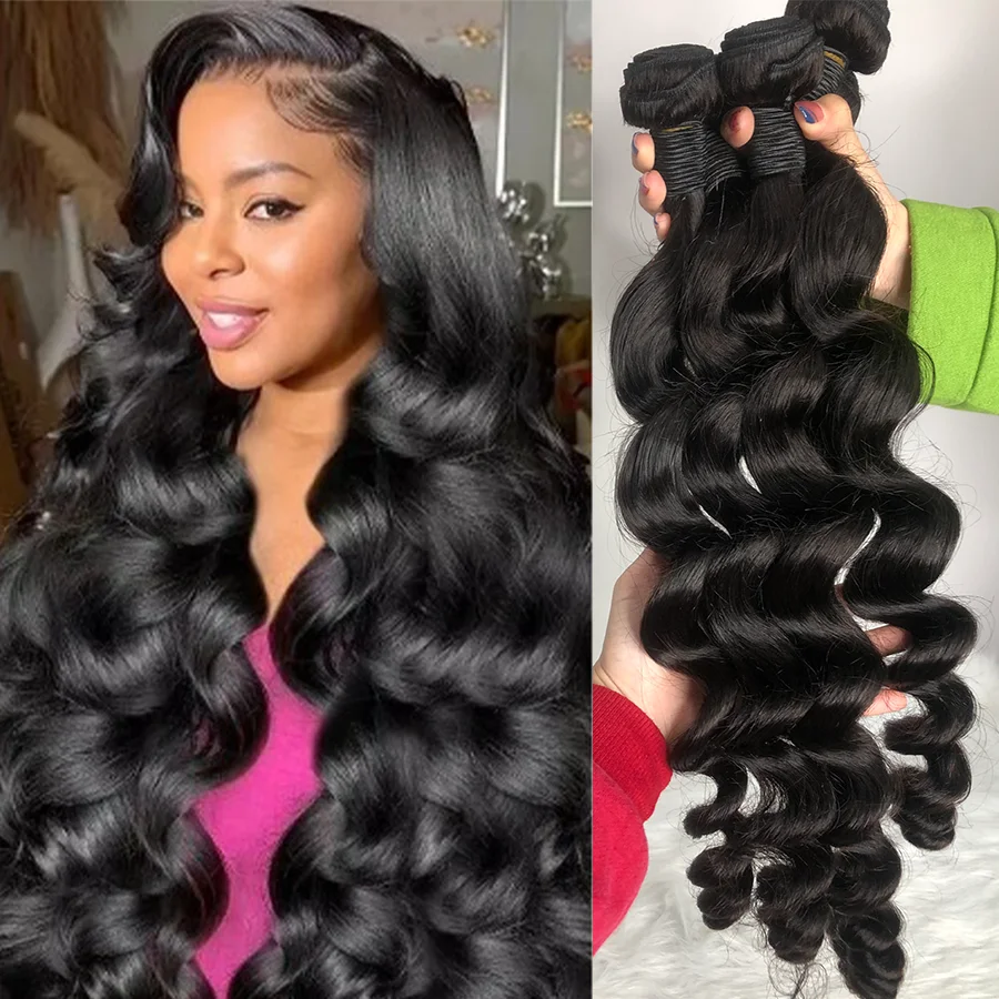 28 30 بوصة الجسم موجة حزم 3 4 حزم البرازيلي ريمي 100% غير المجهزة حزم الشعر البشري الخام نسج ملحقات للنساء