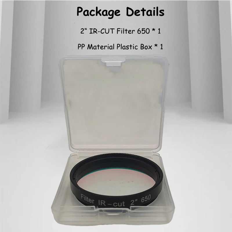 2" Infrared Cut-off Filter IR-CUT650 Astronomical Telescope Accessories Eyepiece Filter For Telescope Astrophotography
