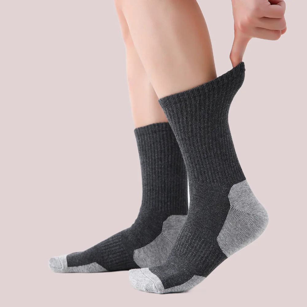 5/10 paia di calzini da uomo di alta qualità Solid Gentleman Sox Sokken calzini sportivi all'aperto calzini lunghi traspiranti in cotone