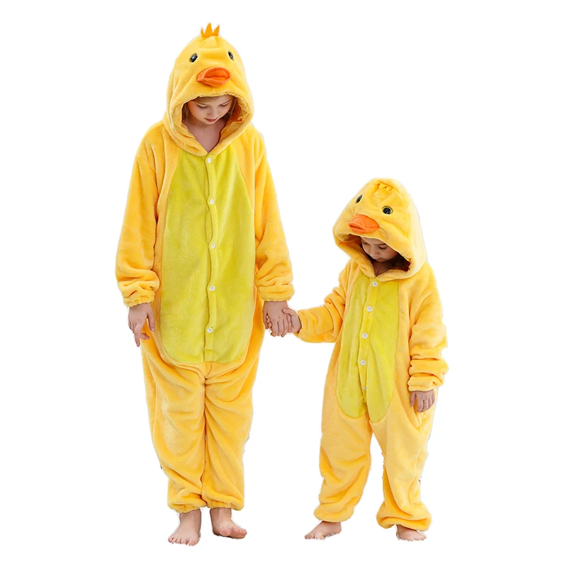Kinder Onesies Tier Pyjamas Küken Cosplay Kostüm Kinder Cartoon Kigurumi Mädchen Ganzkörper Halloween Party Outfits Einteiliges