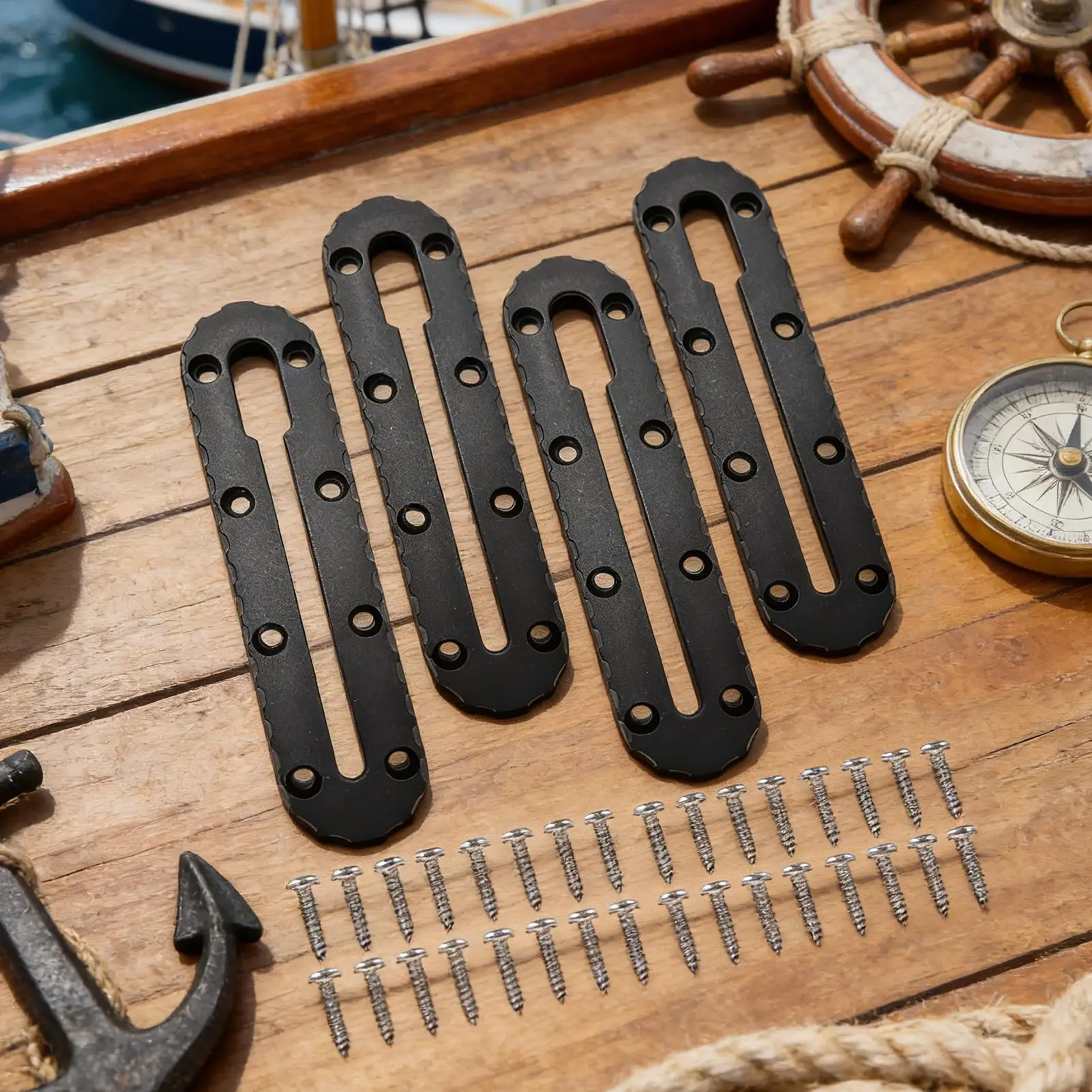 カヤックトラックマウント-4-ピースユニバーサル多機能薄型釣竿ホルダーカヤックトラック魚探カップホルダー用