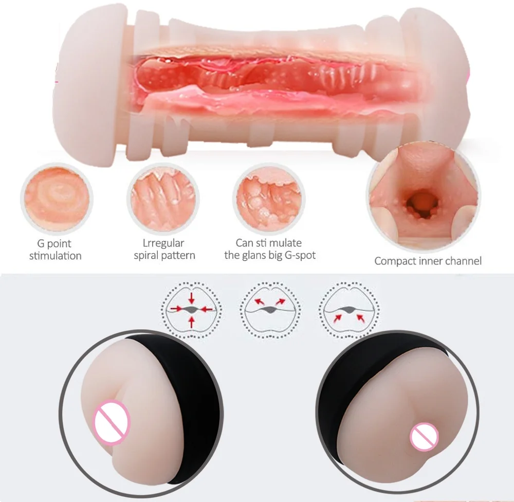 ثقب مزدوج برأس من خلال كوب الطائرة مهبل مزيف شرجي اهتزاز ذكر جهاز استمناء اسم الطالب الجنس الكبار #6