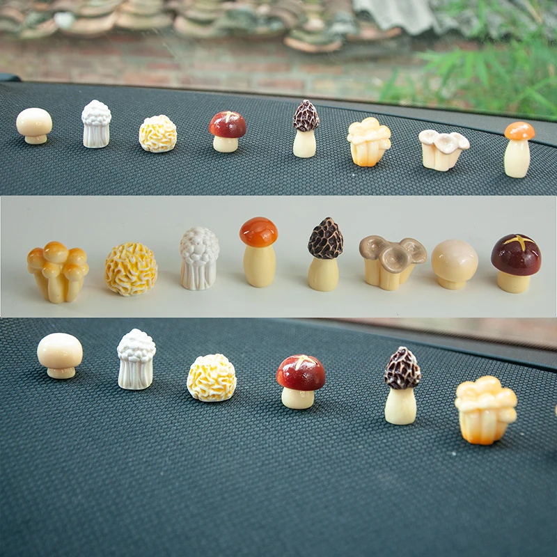 1pcs Beautiful Mushroom Ornaments Cute Small Pendant Use for Car Interior Decoration,Navigation Top,Dashboard Panel，Door Side
