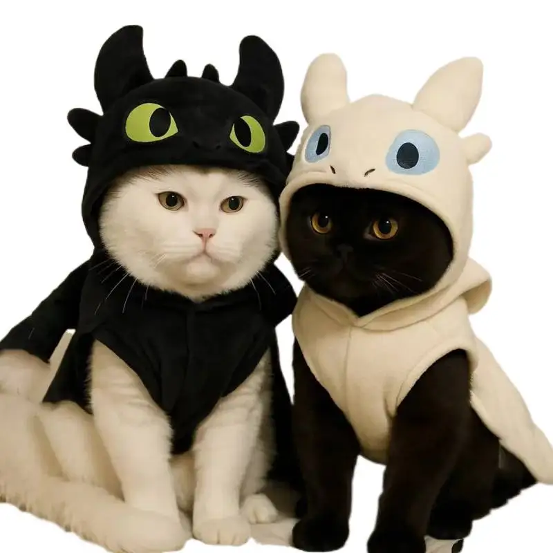 Vêtements pour chat et chien Little Devil, costume d'hiver chaud pour animaux de compagnie, pull pour chiot et chaton, tenue bleue, anti-perte de poils, polaire doux, automne
