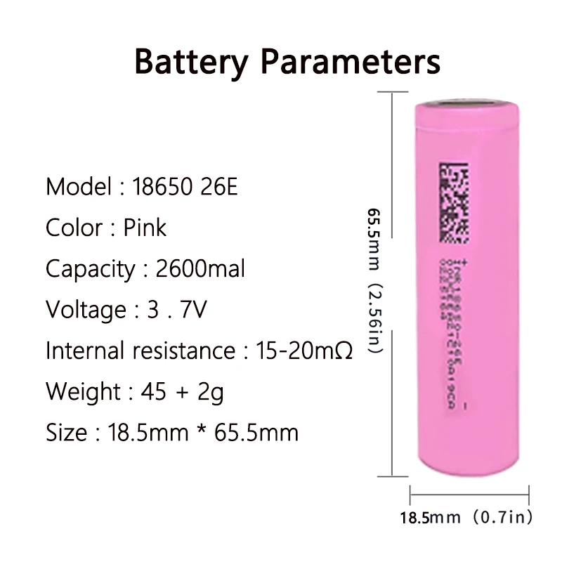 18650 battery 3.7V 2600mah lithium ionrechargeable battery for power toolsdesk lamp flashlight 18650 Batteries