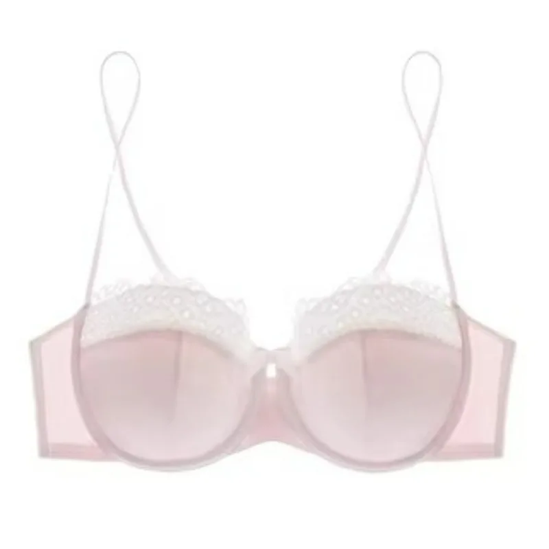 

New Sexy Demi Cup French Bras Women Thin Breathable Lace Minimizer Push Up